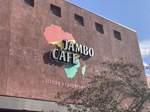 Sign  at Jambo Cafe in Santa Fe