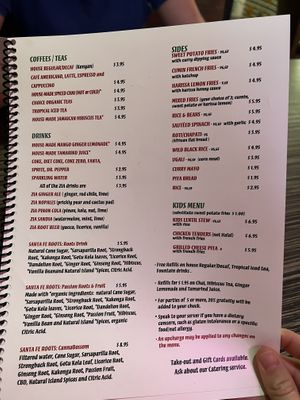 Menu continued…   at Jambo Cafe in Santa Fe