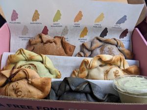 Empanada box at Fons - Plant Based Cafe in Chicago