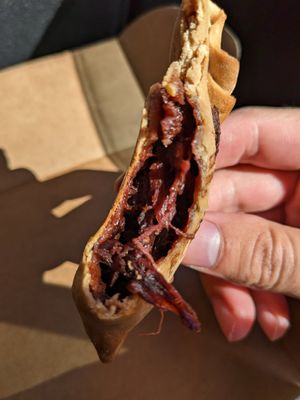Pulled BBQ Empanada at Fons - Plant Based Cafe in Chicago
