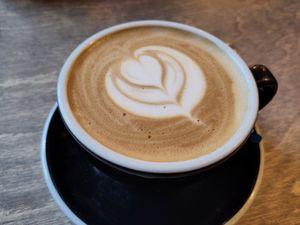 Oat latte at The South Downs Social in Winchester