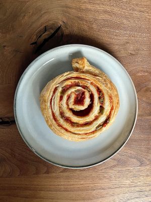 Pizzaschnecke   at Bäckerei Natur-Schmid in Senden