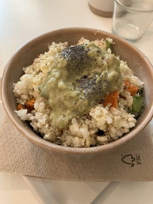 Arroz con queso vegano estilo parmesano  at Ingrediente Secreto in Badalona