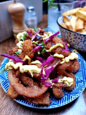 Onion rings at Het Magazijn in Dordrecht