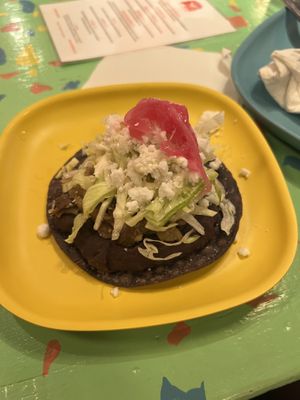Mushroom tinga tostada  at PIA in New York City