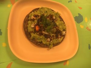 Avocado tostada at PIA in New York City