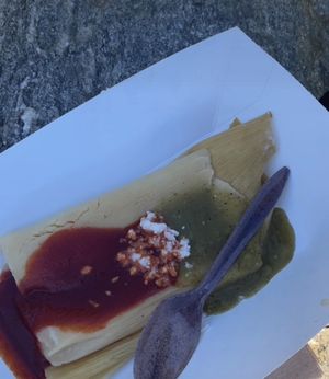 tamale de raja con queso  at PIA in New York City