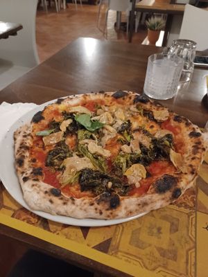 Funghi porcini and brocoletti at La Napoletana in Taormina