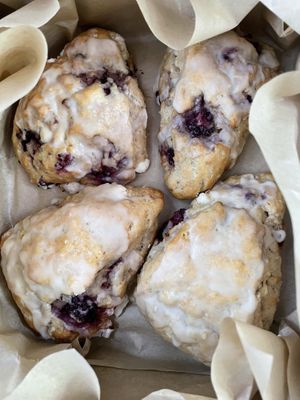 White chocolate blackberry scones   at My Vegan Baker in Lancaster