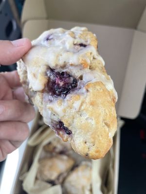 White chocolate blackberry scone  at My Vegan Baker in Lancaster