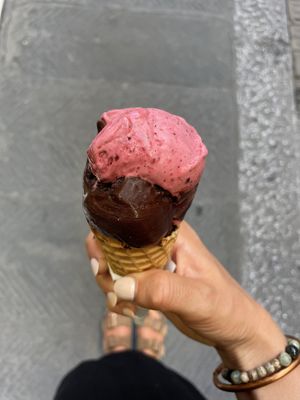 Chocolate and mixed berries   at Gelateria Dei Neri in Florence