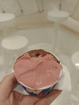 Chocolate and sorbet at Snow Pure Ice Cream in Mykonos