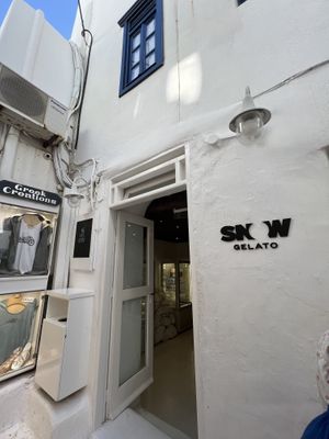 Entrance   at Snow Pure Ice Cream in Mykonos