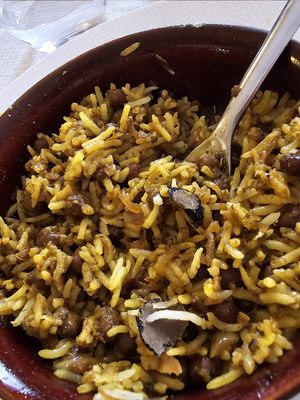 Biryani close up at Nonna Nini in Assisi