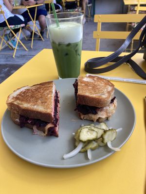 I had the beet Ruben and it was delicious!  at Beautiful Day in La Quinta