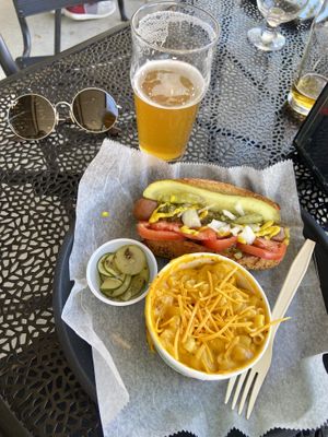 Chicago Dog and Mac & Cheese   at Dees Brothers Brewery in Sanford