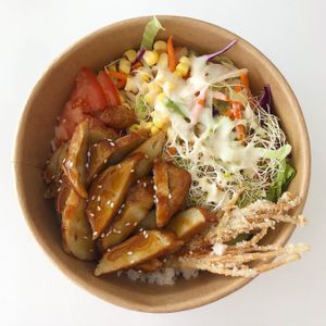 Bbq wheat gluten with rice  at Blazenest in Browns Plains