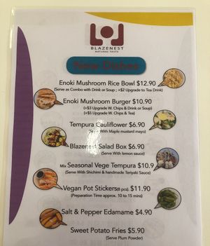 Menu 17/10/2022  at Blazenest in Browns Plains