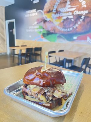 Pub cheeseburger (we forgot exact names)  at Next Level Burger - West Burnside in Portland