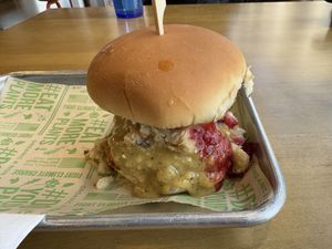 The Gobbler - tastes better than it looks!  at Next Level Burger - West Burnside in Portland