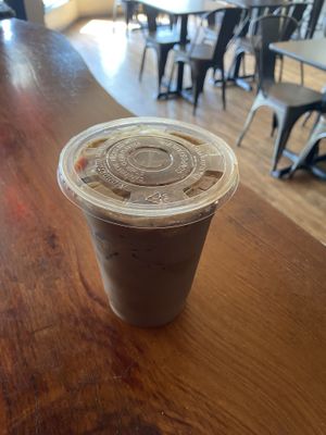 Iced mocha latte at End of the Line Cafe in Pensacola