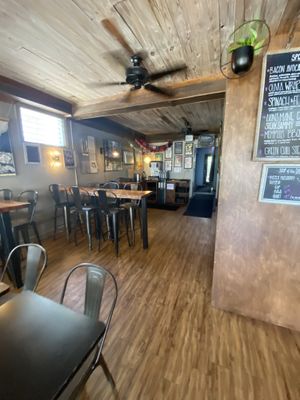 Inside at End of the Line Cafe in Pensacola