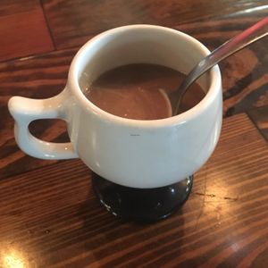 Vietnamese coffee with chicory and condensed soy milk  at End of the Line Cafe in Pensacola