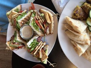 Knuckle sandwich  at End of the Line Cafe in Pensacola