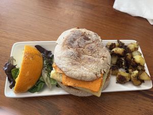 Sausage, egg, & cheese muffin  at End of the Line Cafe in Pensacola