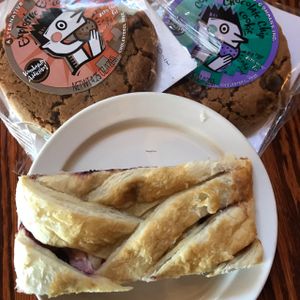 danish and cookies! yum!  at End of the Line Cafe in Pensacola