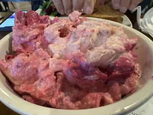 Red potato salad   at End of the Line Cafe in Pensacola