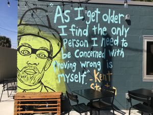 Mural on the lil patio   at End of the Line Cafe in Pensacola