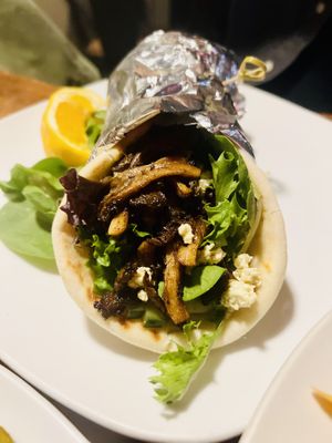 Oyster mushroom gyro  at End of the Line Cafe in Pensacola