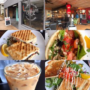 Reuben, Pita, Iced Latte, Quesadilla at End of the Line Cafe in Pensacola