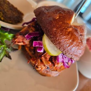 Jackfruit pulled pork Sammy at End of the Line Cafe in Pensacola