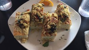 Olive Tapenade on Warm Baguette at End of the Line Cafe in Pensacola