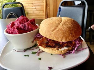 - at End of the Line Cafe in Pensacola