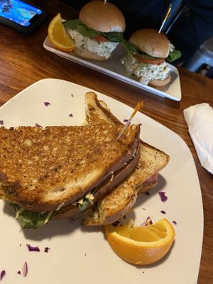 Egg salad sliders pictured in the back at End of the Line Cafe in Pensacola