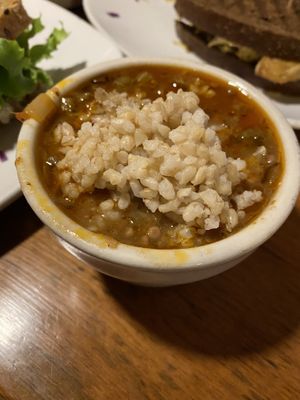 Side of gumbo at End of the Line Cafe in Pensacola