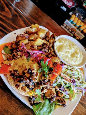 Brunch plate at End of the Line Cafe in Pensacola