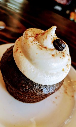 Mocha cupcake at End of the Line Cafe in Pensacola