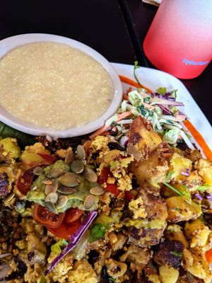 Brunch plate at End of the Line Cafe in Pensacola