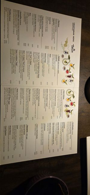 Vegetarian Menu Dec. 24, 2025 at Tikua in Queretaro