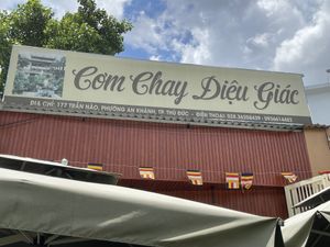 Address  at Com Chay Dieu Giac in Ho Chi Minh City