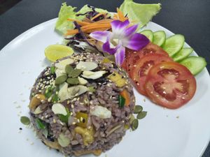 Fried rice at Chada Vegetarian Restaurant in Chiang Mai