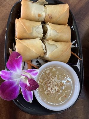 Spring rolls  #Veganuary at Chada Vegetarian Restaurant in Chiang Mai