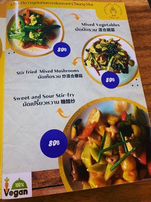   at Chada Vegetarian Restaurant in Chiang Mai