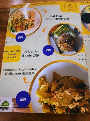   at Chada Vegetarian Restaurant in Chiang Mai