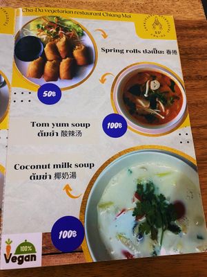   at Chada Vegetarian Restaurant in Chiang Mai