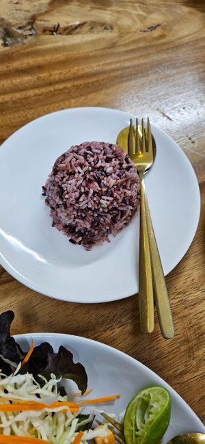 Steamed rice  at Chada Vegetarian Restaurant in Chiang Mai